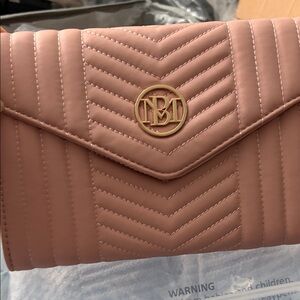 Blush Pink Quilted Clutch or Crossbody bag